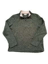 Woolrich Sweater Mens XXL Green Fleece Angler 1/4 Zip Pullover Outdoors Hiking