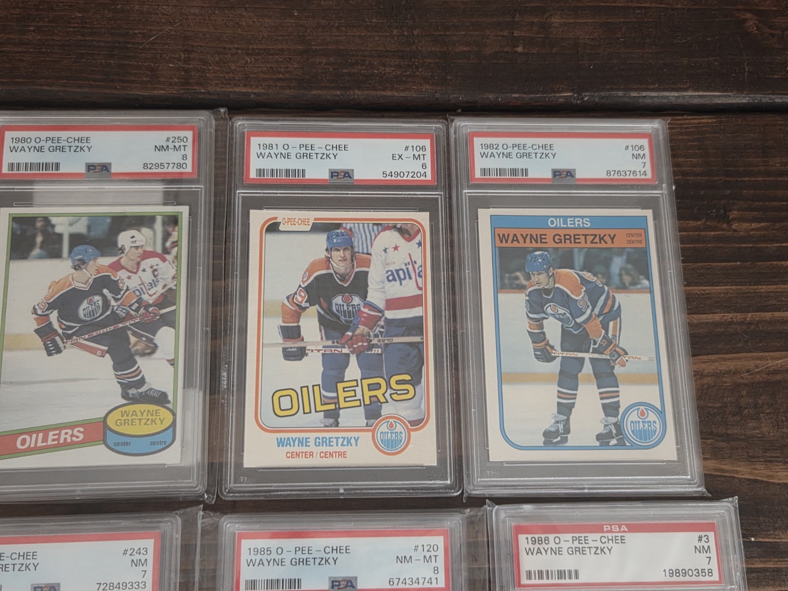 1979-1992 O-PEE-CHEE Wayne Gretzky PSA Complete Player Card Set Rookie HOF RC view 3