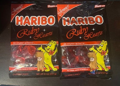 LOT OF 2 Haribo Jennie Ruby Hearts Jennie s Edition Share Size 8oz   BRAND NEW