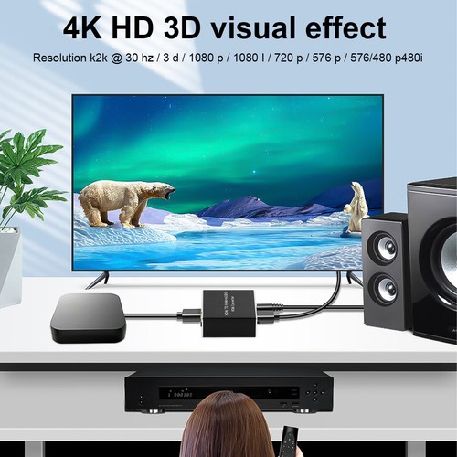 HDMI Audio Extraktor 4k*2k Konverter Optisch Splitter 3D Adapter Dolby Digital - Bild 3 von 11