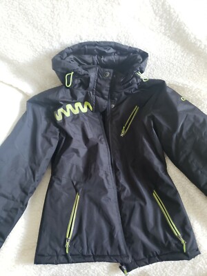 ジャケット・アウター CB SPORTS BLACK DOUBLE ZIP DOWN JACKET CB Sports Ski Jacket Snowboard coat zipper black removable hood