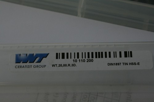 WNT Twist Drill 20.00mm Dia. WT.20,00.R.3D.DIN1897 TIN HSS-E ( Code 10110200 ) - Picture 4 of 4