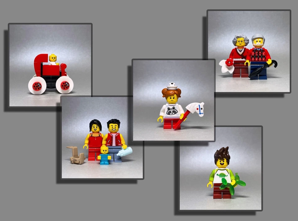 LEGO® Figuren Mama Papa Oma Opa Kinder Junge Mädchen Baby (FA4)