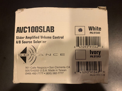 Sonance AVC100SLAB Slider Amplified Volume Control A/B Source Selector OPEN BOX