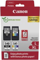 2 Canon Druckerpatronen Tinte PG-540 L Bk / CL-541 Xl Tri-Color Photo Value Pack