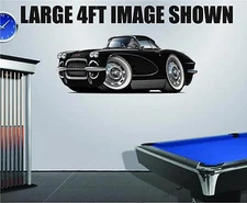 1962 Corvette Coupe 283 Wall Art Decal Sticker Graphic Garage Man Cave Decor 