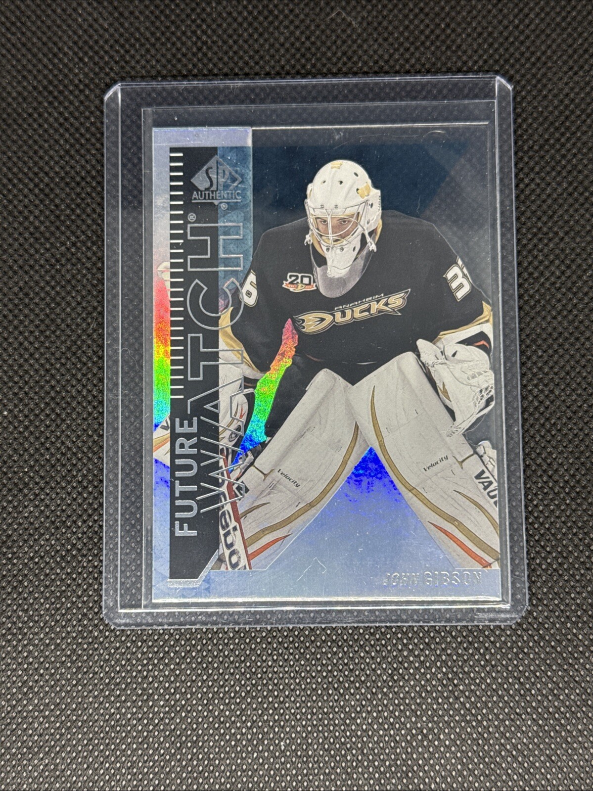 John Gibson #296 Hockey Cards 2023 SP Authentic Acetate Retro Future Watch trading card — raw and PSA graded price guide