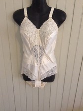 nwot vintage ivory girdle shaper all in one bodysuit underscore crownette