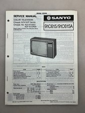 Sanyo 91C615 91C615A Original Service Manual Free Shipping