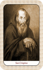 SANTINO HOLY CARD SAN CRISPINO DA VITERBO CAPPUCCINO. color seppia