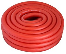 1/0 Gauge Copper Mix 10 FT Red Flex Power Wire Strands High Voltage Marine Cable