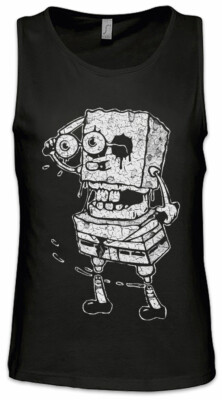 Sponge Rob Herren Tank Top Fun Halloween The Zombie Bob Walking Brains Dead