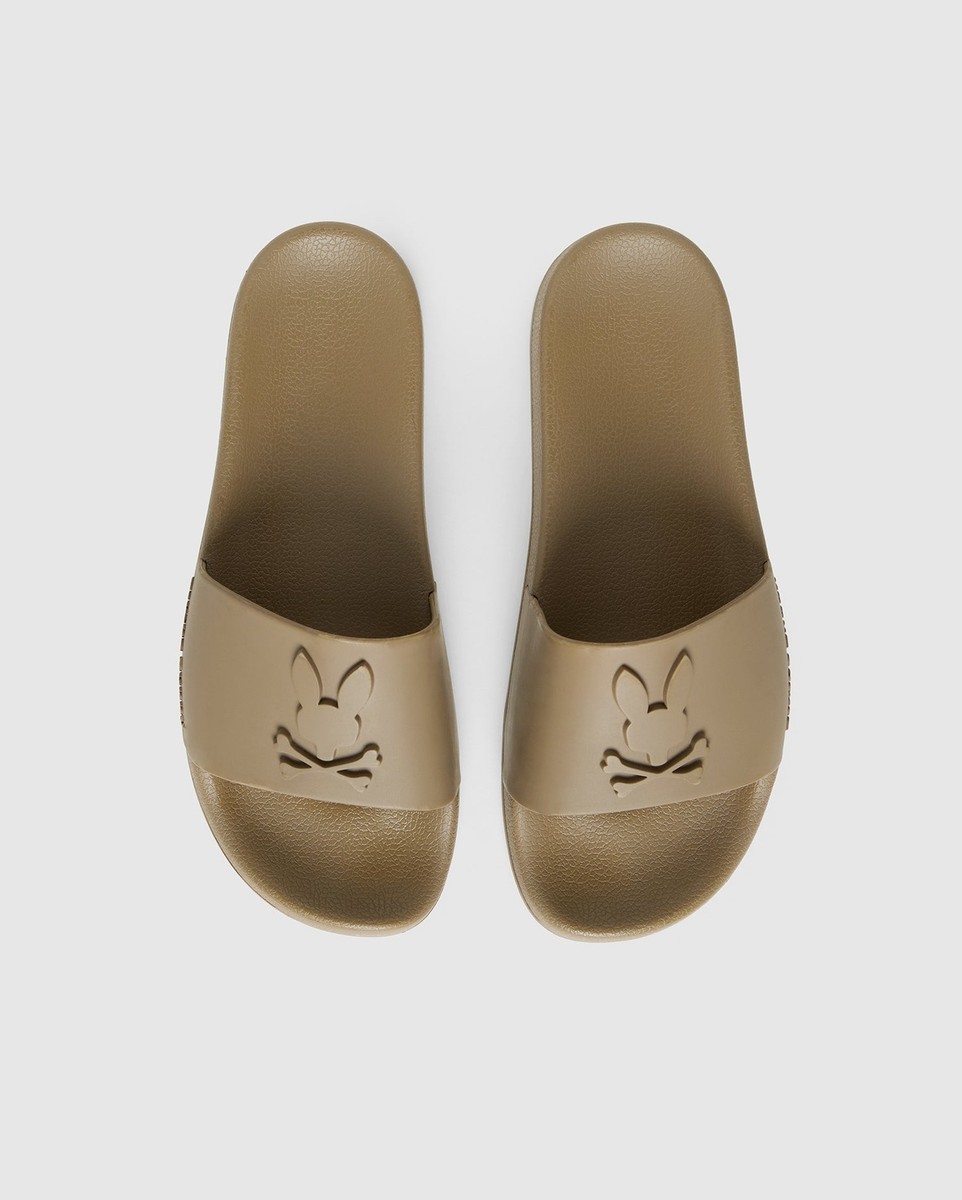 Psycho Bunny Brown Sandals with Iconic Logo Men main image 4