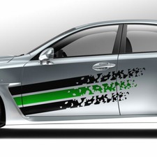 Aufkleber Streifen Grunge Destroyed Spritzer Abstrakt Bi-Color Dekor Auto #1378