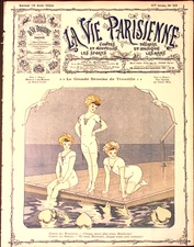 La Vie Parisienne Magazine 14 Aout 1909 Léonnec Every Year Prettier Ladies