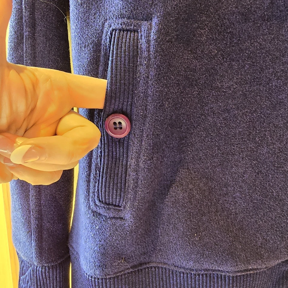 Куртка женская Burton DryRide средний размер синяя фиолетовая твидовая вязаная с карманами на молнии лыжная б/у в отличном состоянии - Изображение 4 из 4