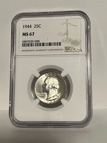 1944 Washington 25c NGC MS67