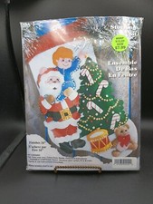 Design Works REACH FOR THE STAR 5057 FELT JEWELED 16" CHRISTMAS Stocking KIT NEW