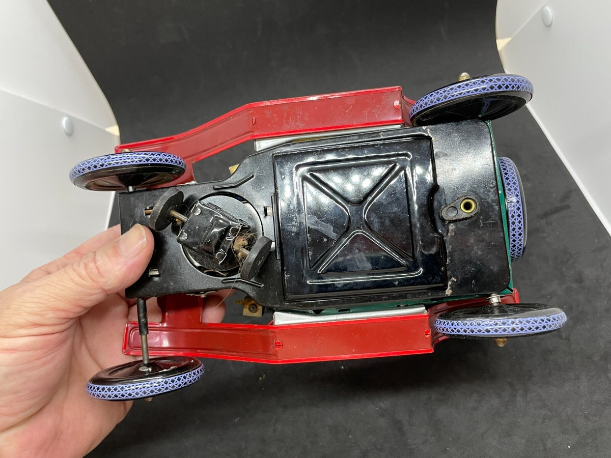 1960's Mystery Action Jalopy Tin Battery Operated Toy Car