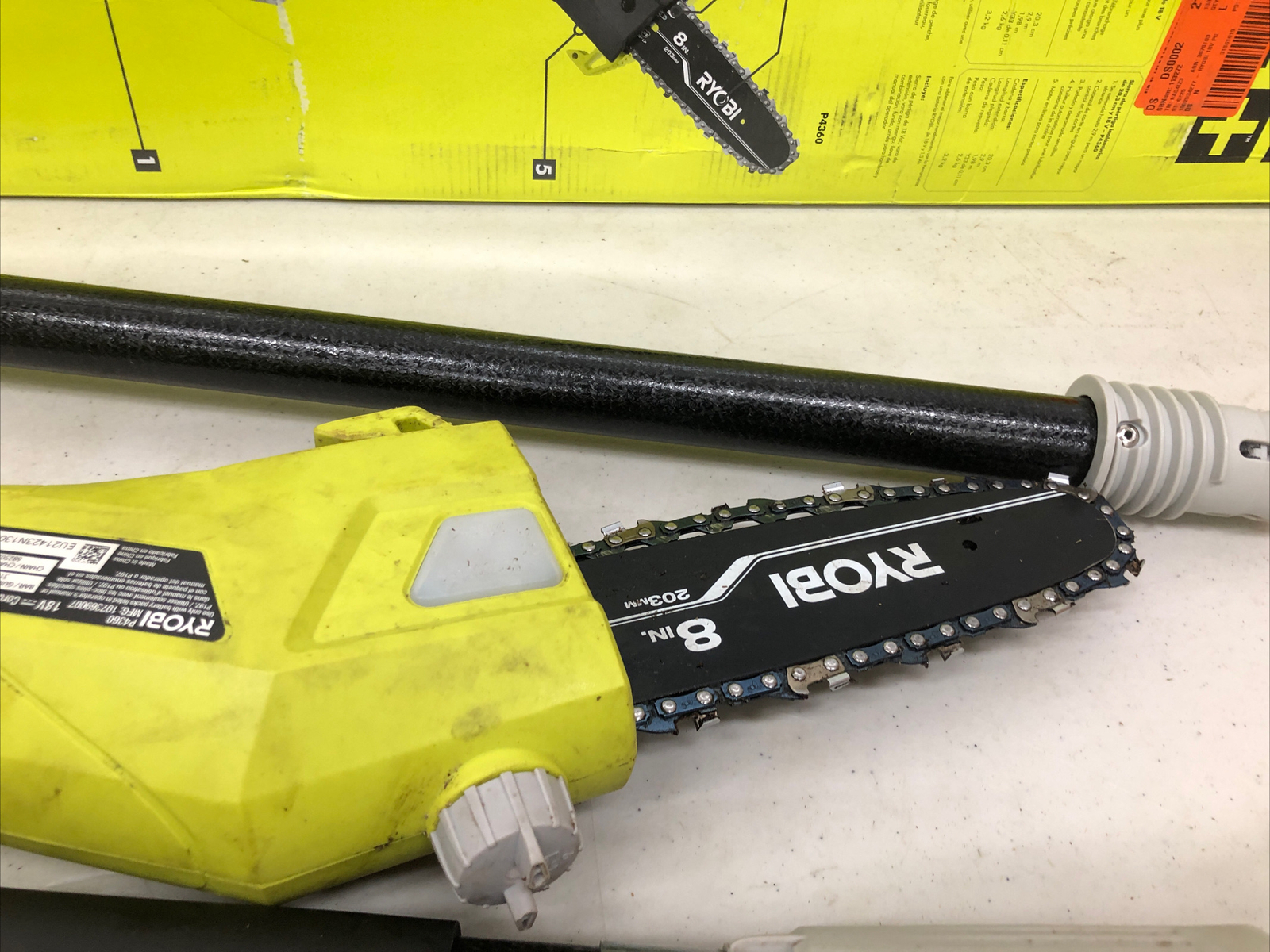 Ryobi ONE+ 18V 8 In Cordless Battery Pole Saw Lower Only Pruner w