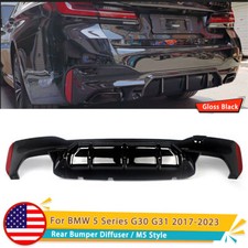 Gloss Black Rear Bumper Diffuser For BMW G30 ...