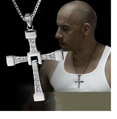 Men's Large Sterling Silver 6.3cm Crucifix Necklace