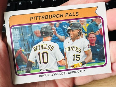 Bryan Reynolds/Oneil Cruz Pittsburgh Pals 2023 Topps Heritage Combos Card #CC-6