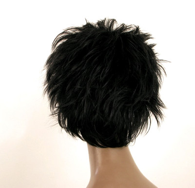 Perruque Afro Courte 100% Cheveux Naturels - Noir - Taille Moyenne - Ref LAET 05/1b - Neuf Avec étiquettes