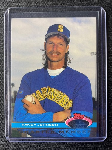 Randy Johnson 1991 Stadium Club Charter Members card