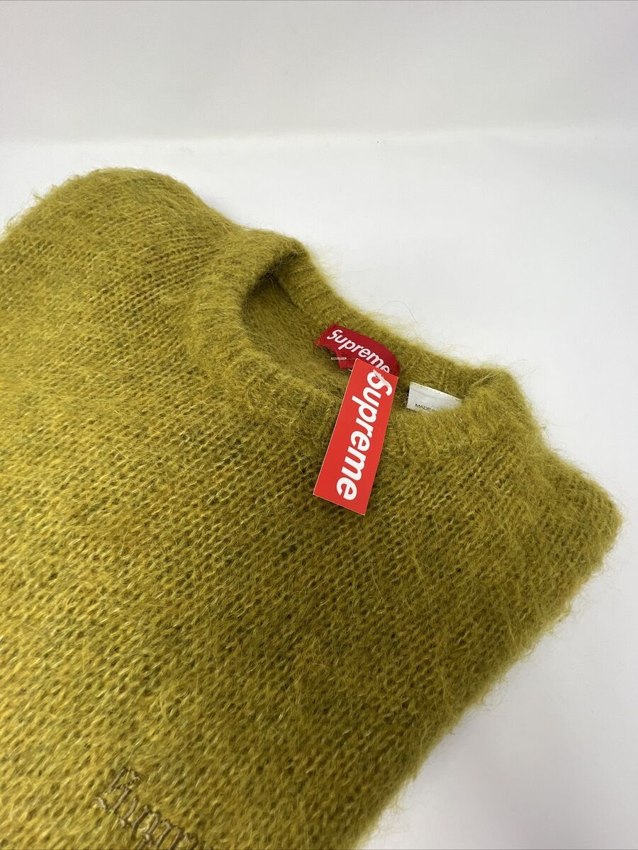 Supreme Brushed Mohair Sweater FW22 Acid Size L Authentic Brand