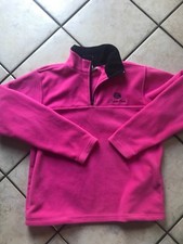 Womens Fleece Half Zip Pullover Large Pink