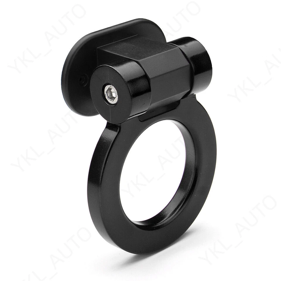 Universal Ring Decorative Car Tow Hook Track Racing Style Auto Accessories Black - Image 4 of 4