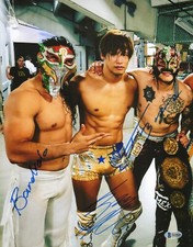 Rey Fenix & Bandido Kota Ibushi Signed 11x14 Photo BAS COA All In Pro Wrestling