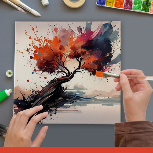 10x12cm Stretched Mini Canvas 280gsm - Wood Frame Painting Small Sign - Picture 4 of 12
