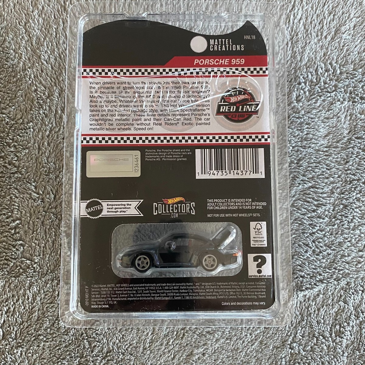Hot Wheels RLC 1986 Porsche 959 ホットウィール RLC Exclusive 1986 Porsche 959 | Mattel Creations UK