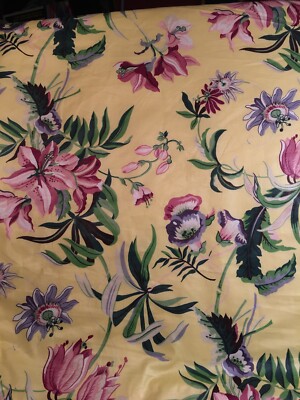 Vintage Fabric Bassett McNab BERMUDIANA Glazed Chintz Cotton 1 Yard