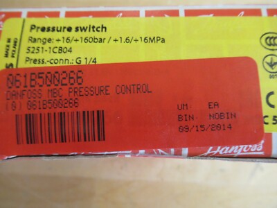 Danfoss Pressure Control Switch MBC 5000, 5251-1CB04, No. 061B500266