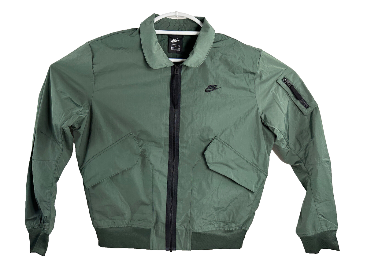 【紺タグ・復刻】Nike ジップアップジャケット グリーン/ベージュ Nike Sportswear Bomber Jacket Galactic Jade-Black Men`s Size