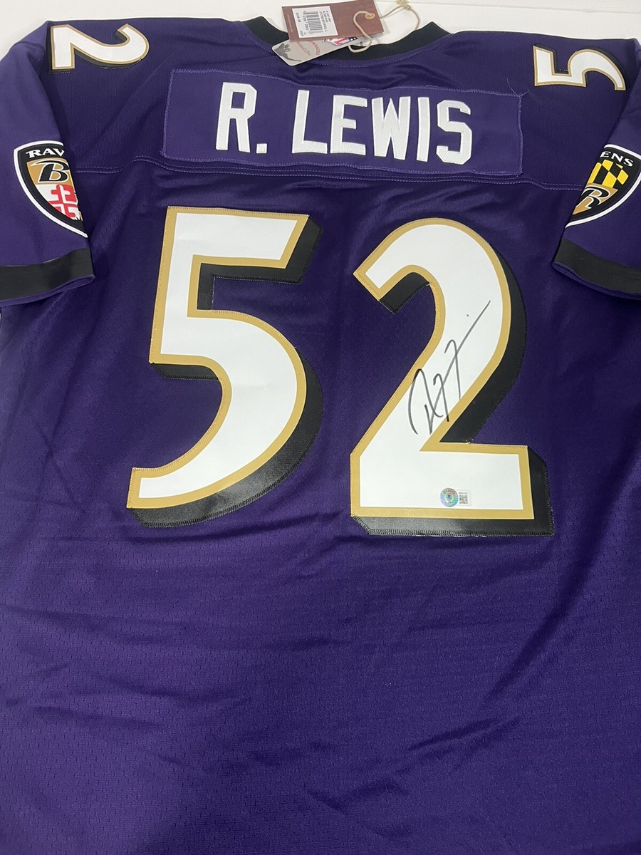 Ray Lewis autographed Baltimore Ravens signed Mitchell Ness NFL