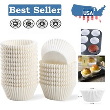 500 Count Standard White Cupcake Liners - No Smell, Grease-Proof Eco-Friendly