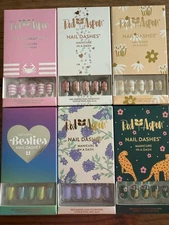 Red Aspen Nail Dashes- Bundle Set- 6 Boxes- Short Square Designs-Press Ons