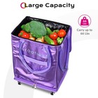 Byootique 16" Rolling Tote Bag Grocery Bag on Wheels Shopping Trolley DuskViolet — photo 2