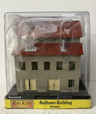 Rail King Granary Gray Stone With Red Oxide Roof 30-90188 M.T.H. Electric Trains