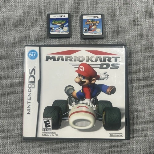 Nintendo DS Game Lot Of 3 Mario Kart CIB Hoops 3 On 3 StarFox Command Tested
