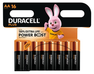 Duracell Plus Power Boost LR6 AA Mignon MN1500 - 16er Blister