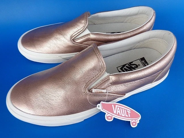 Vans Ultra Chsh Vault Slip On Pelle Oro Rosa 721454 Senza Scatola Uomo Us10