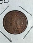 1880 IH penny w/ "Extra Fine+" det., visible LIBERTY, clear necklace, Item KBB10