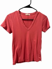 rag & bone Women s XXS Pink V-Neck Short Slee...