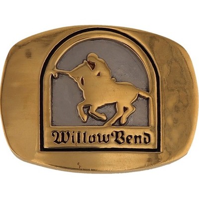 Brass Willow Bend Filly Churchill Downs Horse Racing Nos Vintage Belt Buckle