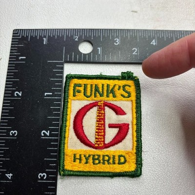Vintage Damaged-Top FUNKS G HYBRID Seed Corn Farmer Advertising Patch 50NY